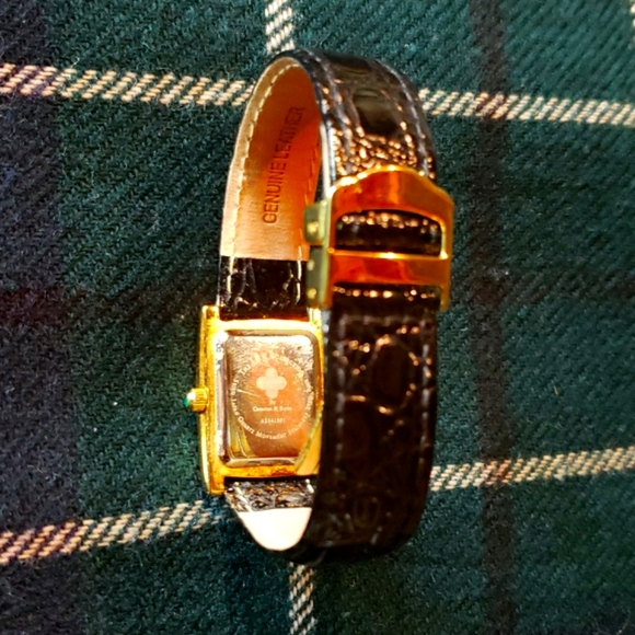 VTG JBK Rhinestone Watch by CAMROSE & KROSS - Mock-Croc Leather Band - EVC - Picture 5 of 7